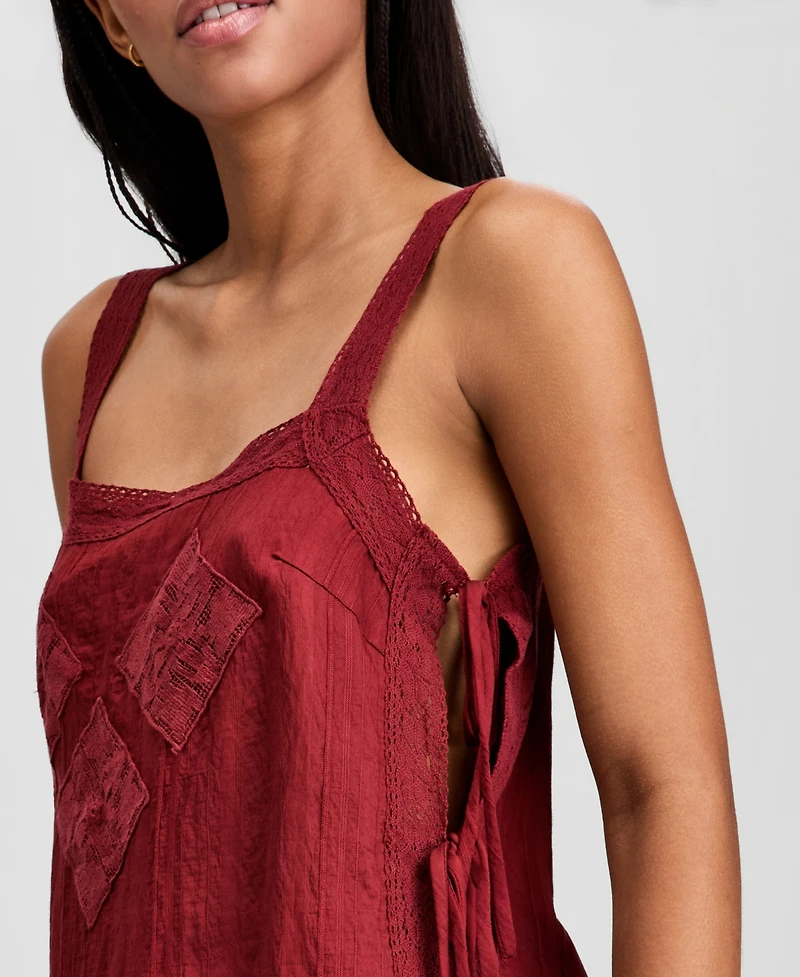 And Now This Women's Lace-Trim Side-Tie Tank Top, Macy's Exclusive