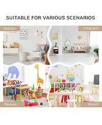 Homcom Kids Storage Bookcase Stand with Drawer for Toys & Books, White