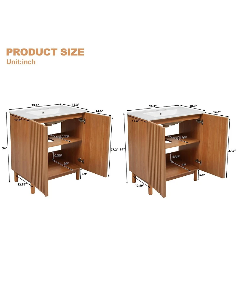 Sillysis Solid Wood Legs, Soft-Close Doors, Adjustable Shelf