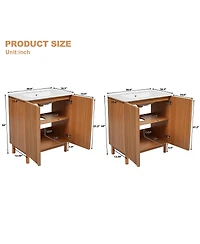 Sillysis Solid Wood Legs, Soft-Close Doors, Adjustable Shelf