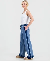 Style & Co Petite High-Rise Two-Tone Pull-On Wide-Leg Pants, Macy's Exclusive