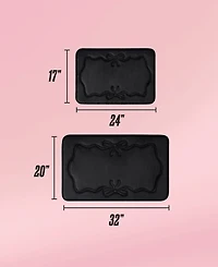 Juicy Couture Ribbon Border Quilted Memory Foam 2-Pc. Bath Mat