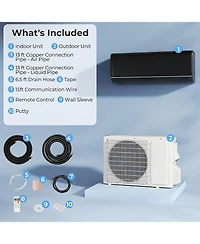 Vebreda 12000 Btu 22 Seer2 115V WiFi Enabled Mini Split Ac Compatible with Alexa