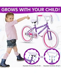 20-inch Kids Bike with Removable Training Wheels, Adjustable Seat and Handlebar for 3-8 Years Olds