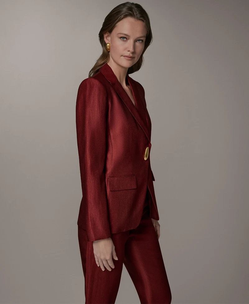 Donna Karan New York Women's One-Button Novelty Blazer