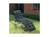 Slickblue Outdoor Lounge Chaise Cushion with String Ties for Garden Poolside