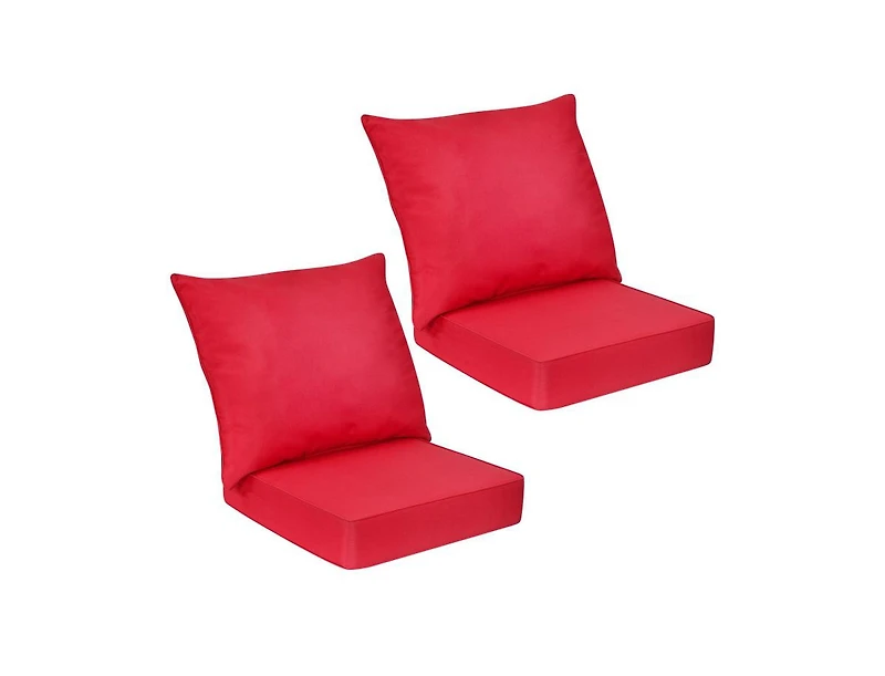 Slickblue Deep Seat Chair Cushion Pads Set with Rope Belts for Indoor and Outdoor
