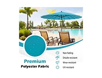 Slickblue 9 Feet Round Patio Umbrella with 18 Fiberglass Ribs