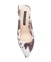 French Connection Womens Quinn Cowprint Heel