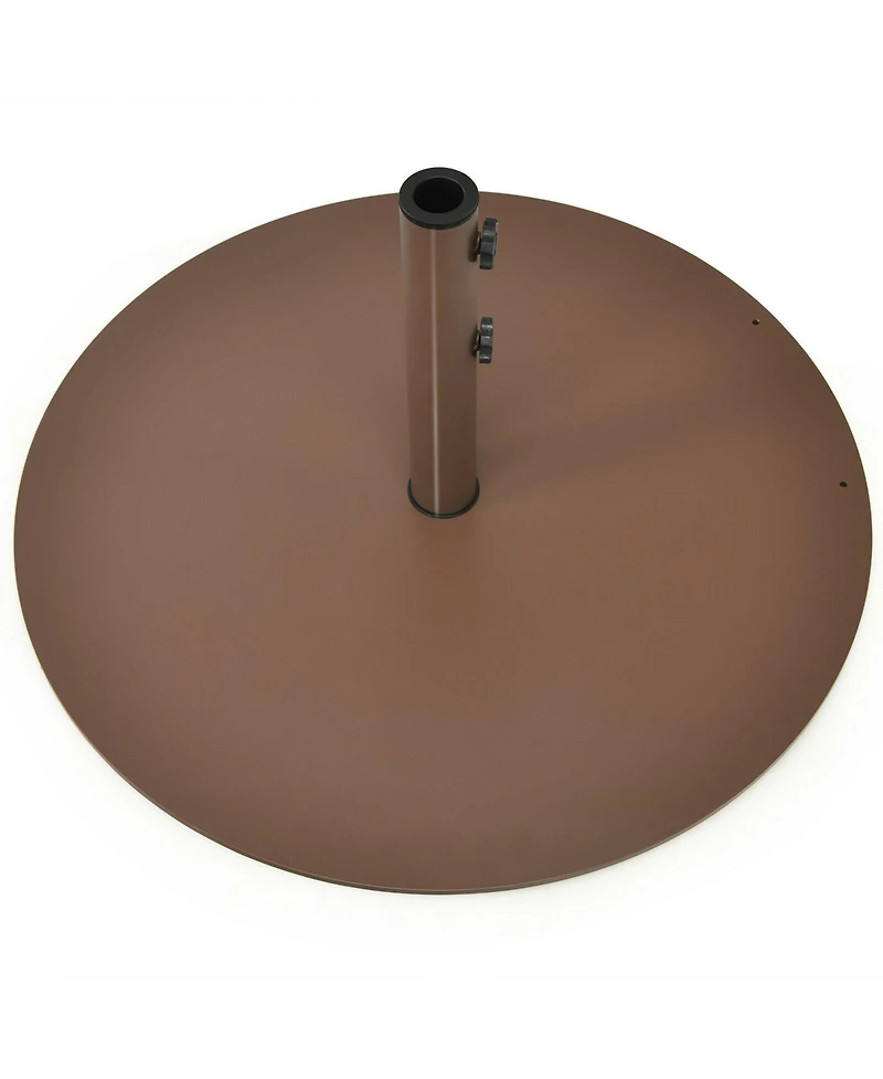 Slickblue 29.5 Inch Outdoor Steel Umbrella Base Stand for Backyard and Poolside