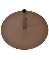 Slickblue 29.5 Inch Outdoor Steel Umbrella Base Stand for Backyard and Poolside