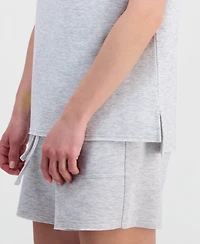 Style & Co Petite Luxsoft French Terry Raw-Hem Knit Top, Macy's Exclusive