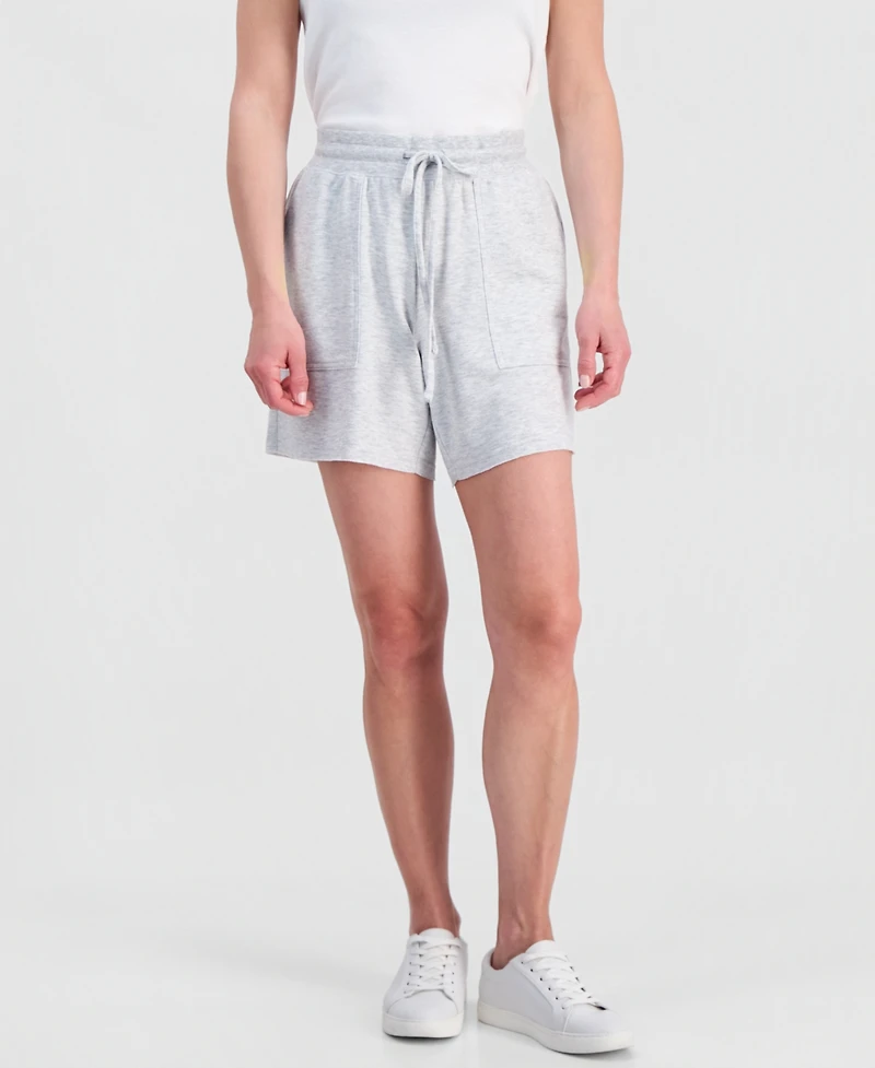 Style & Co Petite Luxsoft French Terry Raw-Hem Knit Shorts, Macy's Exclusive