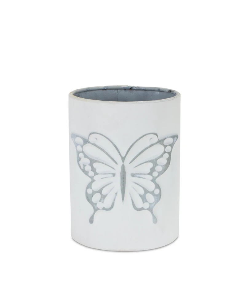 Slickblue Set of 3 Brushed Metal Insect Pots for Contemporary Indoor Decor