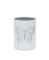 Slickblue Set of 3 Brushed Metal Insect Pots for Contemporary Indoor Decor