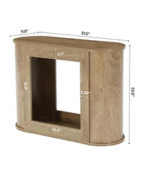 Tribesigns Farmhouse Side Table, 2-Tier Narrow End Table with Storage Shelf for Living Room, Rustic Wooden Bedside Nightstand