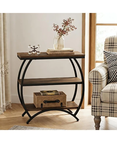 Tribesigns 3-Tier End Table for Living Room, Narrow Couch Side Table, Small Bedside Nightstand