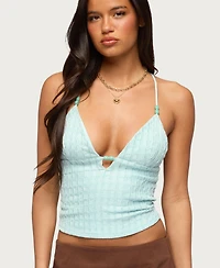 Edikted Women's Alitah Bead Textured Tank Top
