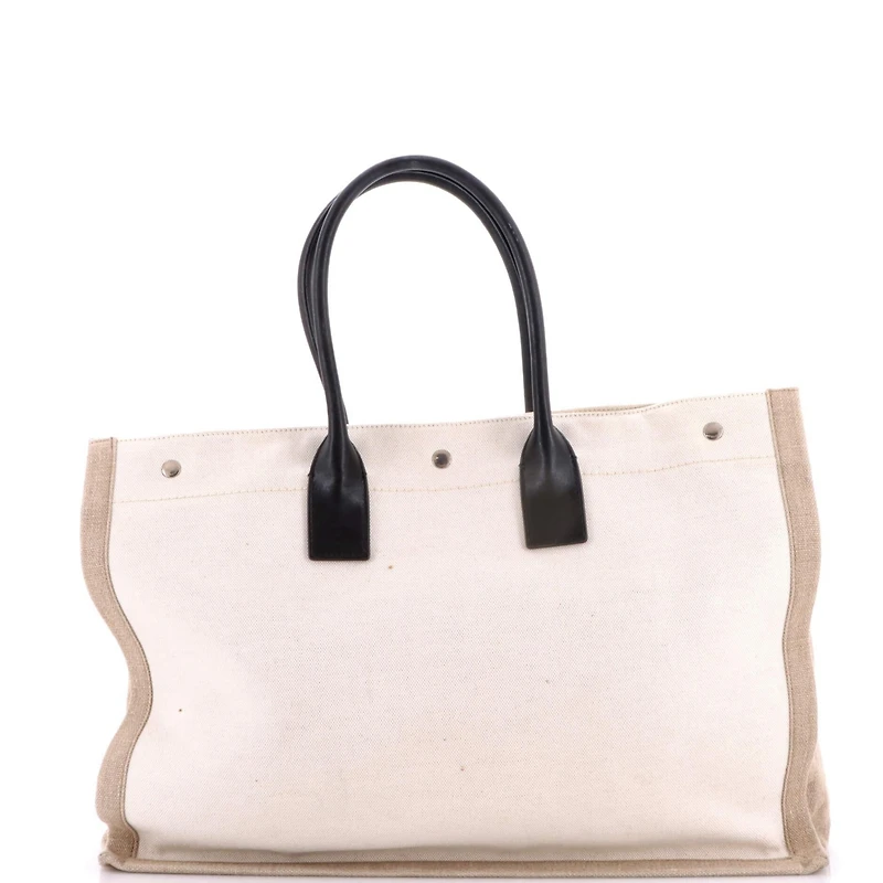 Pre-Owned Saint Laurent Large Rive Gauche Shopper Tote Canvas