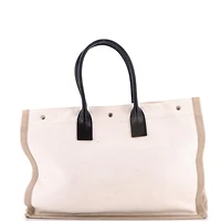 Pre-Owned Saint Laurent Large Rive Gauche Shopper Tote Canvas