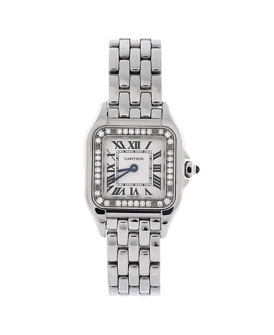 Pre-Owned Cartier Panthere de Cartier Quartz Watch in Stainless Steel with Diamond Bezel 22mm
