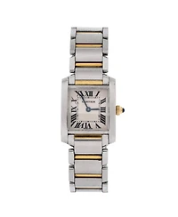 Pre-Owned Cartier Tank Francaise Quartz Watch in Stainless Steel and Gold 20mm
