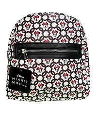 Disney Minnie Mouse All Over Print 10" Mini Deluxe Backpack with 1 Front pocket