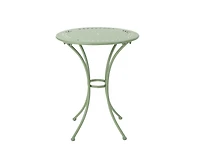 sumyeg 3-Piece Floral Pattern Iron Bistro Set with Stackable Chairs