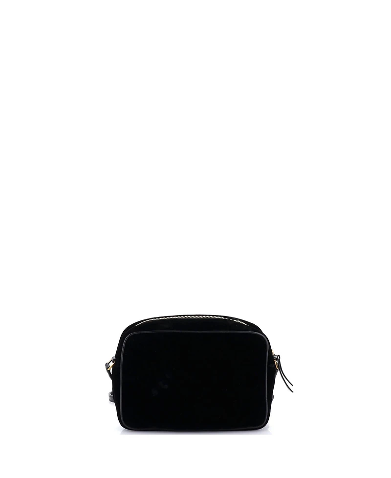 Pre-Owned Saint Laurent Small Lou Camera Bag Matelasse Chevron Velvet