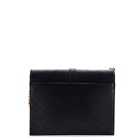 Pre-Owned Saint Laurent Medium Classic Monogram Envelope Chain Bag Matelasse Chevron Leather