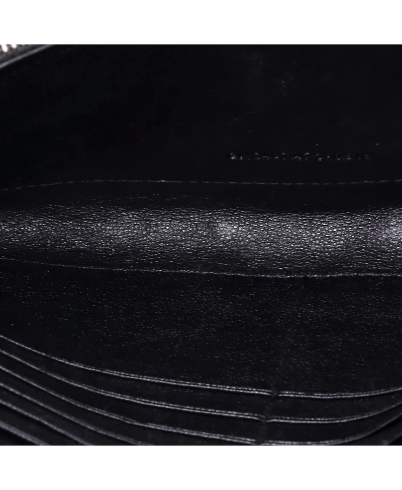 Pre-Owned Saint Laurent Medium Classic Monogram Chain Wallet Mixed Matelasse Leather
