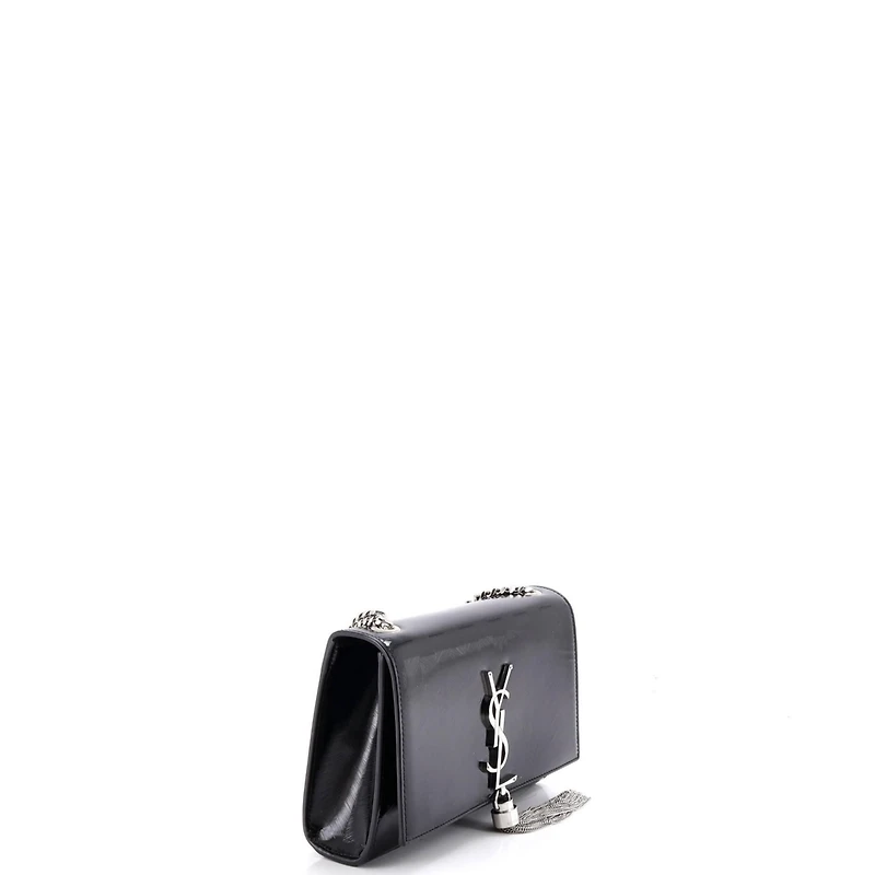 Pre-Owned Saint Laurent Medium Classic Monogram Tassel Crossbody Bag Patent