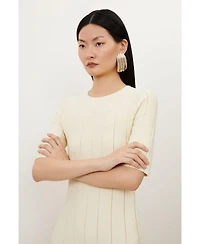 Karen Millen Women's Knit Full Skirt Midi Dress