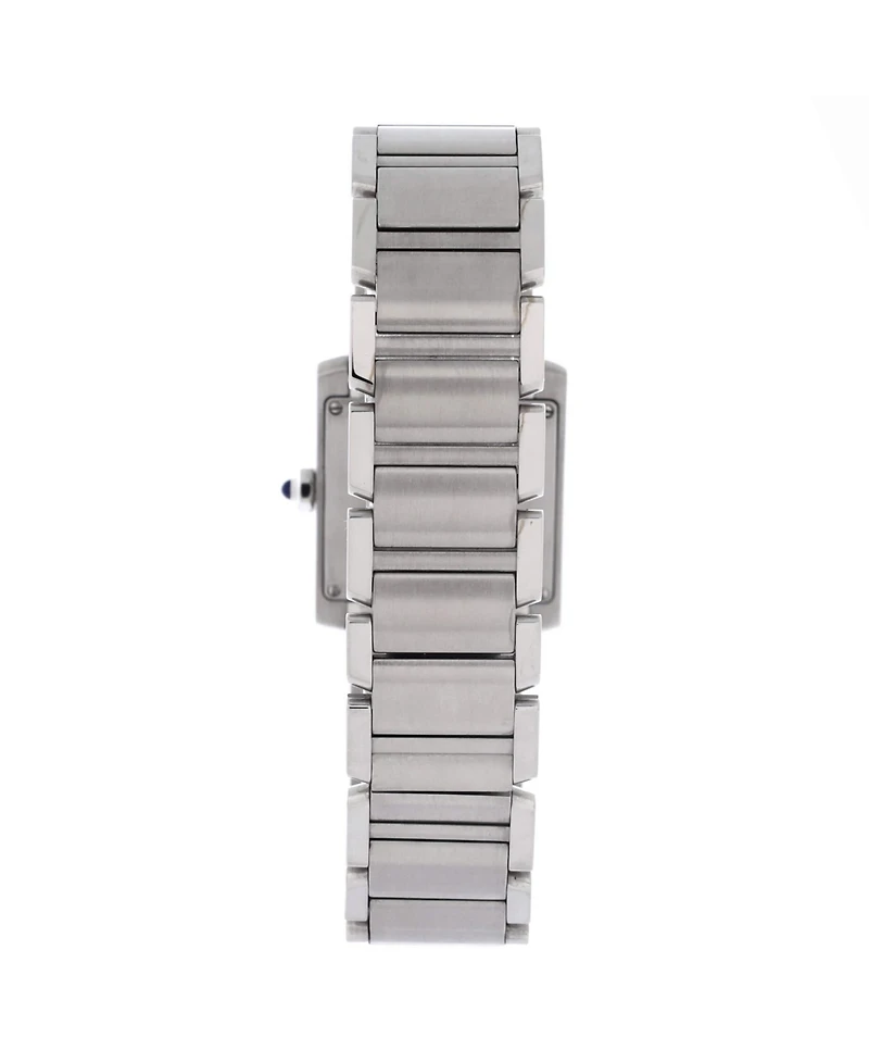 Pre-Owned Cartier Tank Francaise Quartz Watch in Stainless Steel with Diamond Markers 25mm