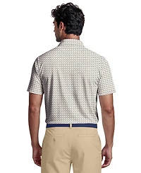 Pga Tour Men's Geometric Cocktail Print Golf Polo Shirt