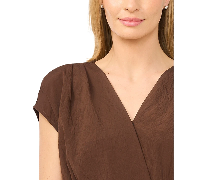 Msk Women's V-Neck Midi Dress