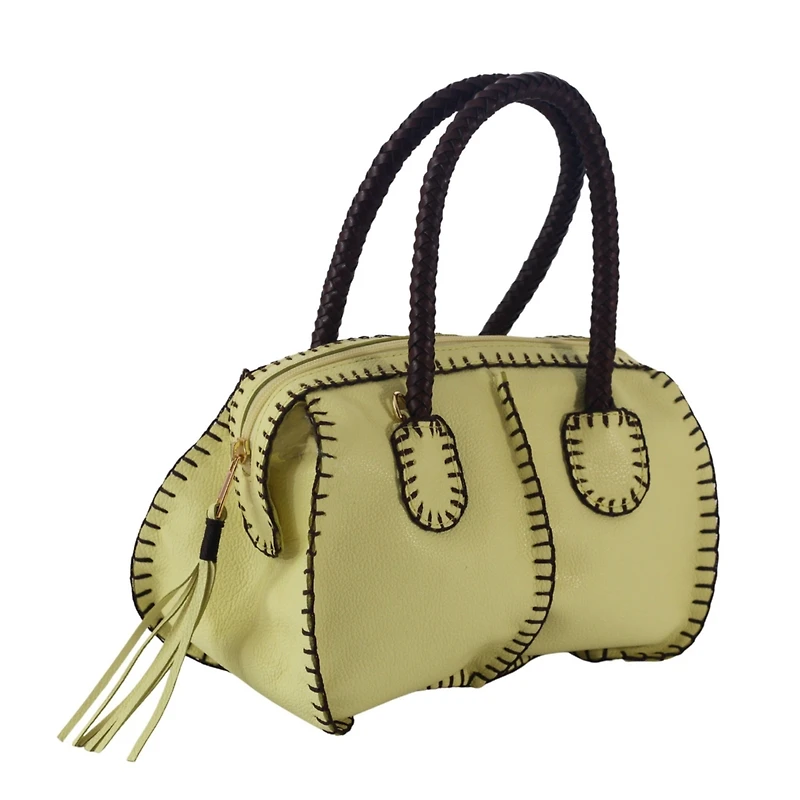 Carlos Falchi Mini Barrel Leather Bag