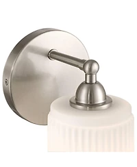 360 Lighting David 9 1/4" High Brtushed Nickel and Fluted Glass Wall Sconce
