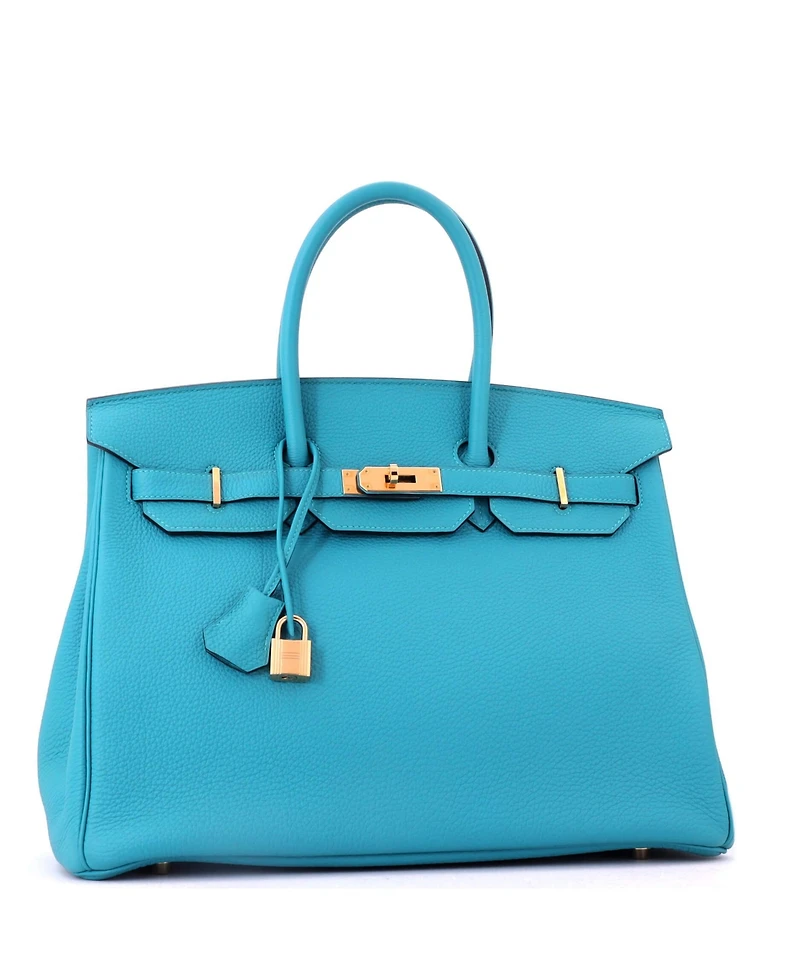 Pre-Owned HERMES Birkin 35 Handbag Togo with Gold Hardware