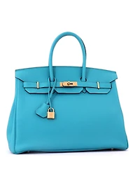 Pre-Owned HERMES Birkin 35 Handbag Togo with Gold Hardware