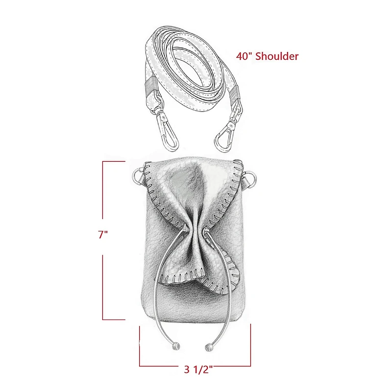 Carlos Falchi Cell Phone Butterfly Lambskin Leather Bag