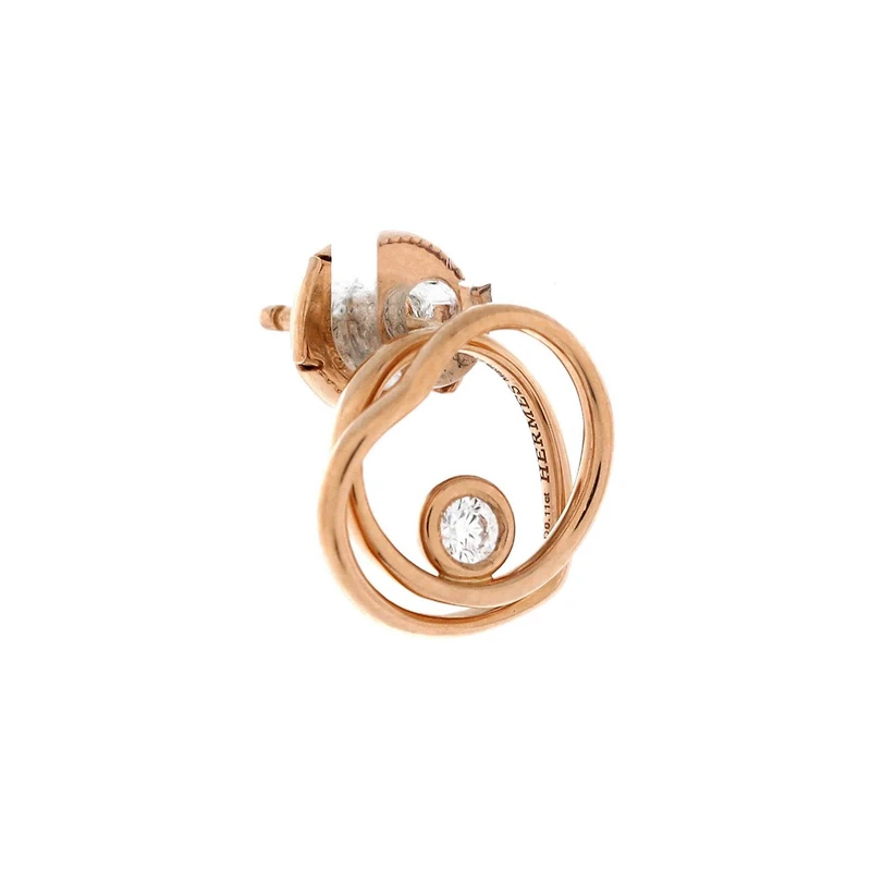 Pre-Owned HERMES Vertige Coeur Stud Earrings