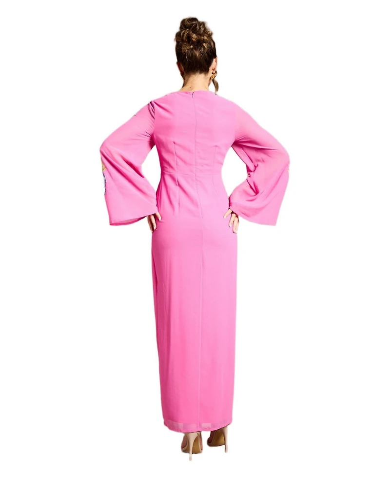 Coast Women's Embroidered V-Neck Wrap Dress