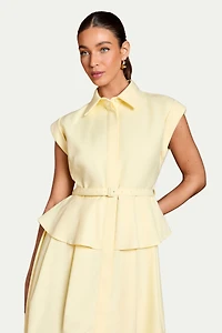 Coast Women's Peplum Detail Belted Shirt Dress
