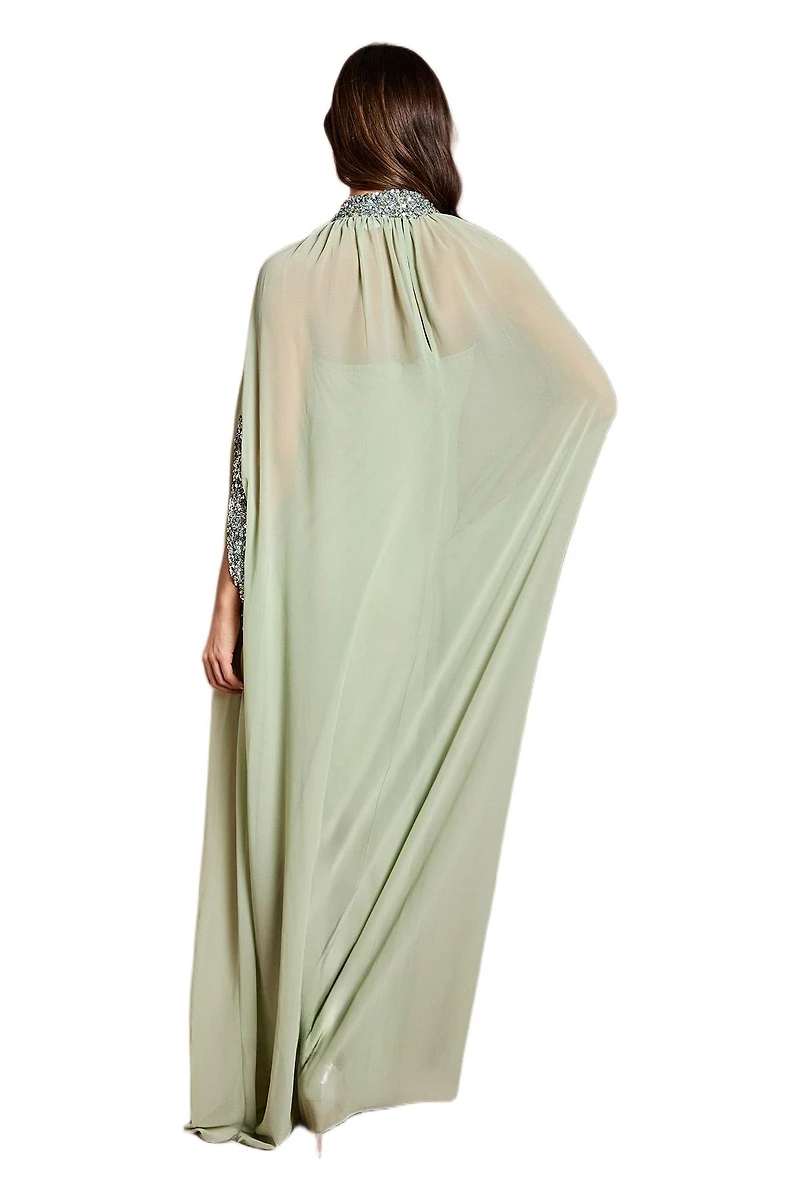 Coast Women's Chiffon Cape Style Sequin Maxi Dress