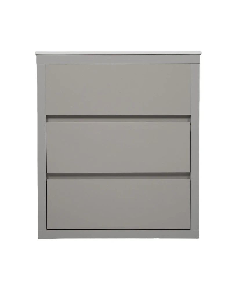 Sillysis 60 Inch Double Sink Bathroom Vanity Set, Ceramic Basins, Soft-Close Drawers, Handleless Design for Modern