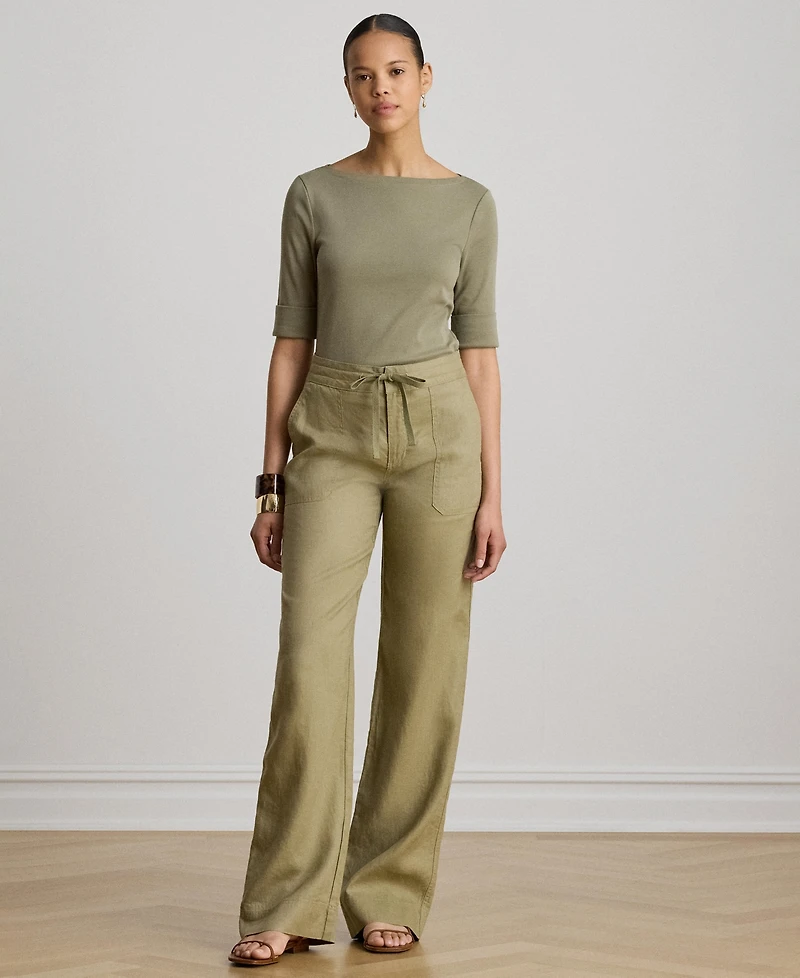 Lauren Ralph Stretch Cotton Boatneck T-Shirt
