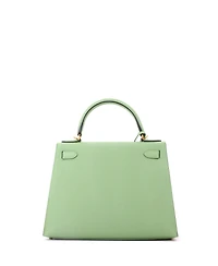 Pre-Owned HERMES Kelly 28 Handbag Green Epsom with Gold Hardware