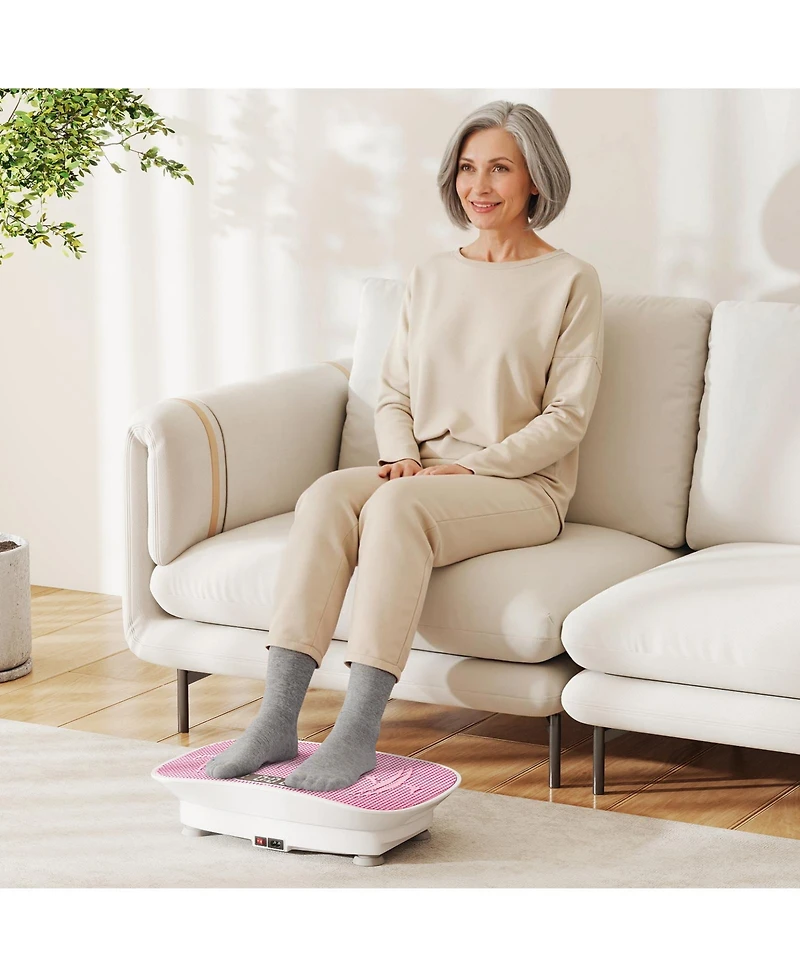 Sugift 20 in Quiet-Motor Vibration Plate for Home Fitness Routines