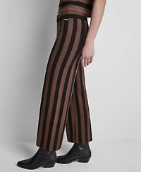 Dkny Jeans Women's Pull-On Striped Ankle Length Pants